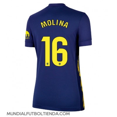 Camiseta Atletico Madrid Nahuel Molina #16 Segunda Equipación Replica 2025-26 para mujer mangas cortas Camiseta Atletico Madrid Nahuel Molina #16 Segunda Equipación Replica 2025-26 para mujer mangas cortas